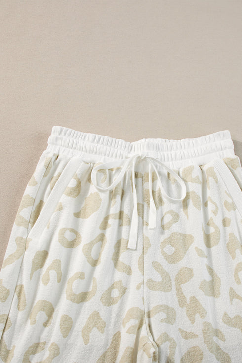 Relaxed Fit Animal Print Two Piece Lounge Set