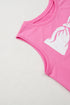 Relaxed Fit Bow Graphic Muscle Tank Top