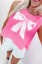 Relaxed Fit Bow Graphic Muscle Tank Top
