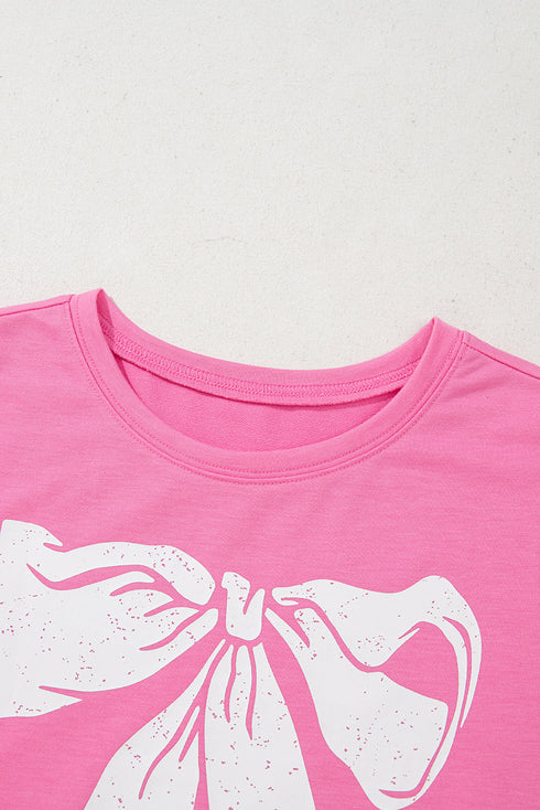Relaxed Fit Bow Graphic Muscle Tank Top