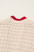 Relaxed Fit Bow Motif Open Front Cardigan