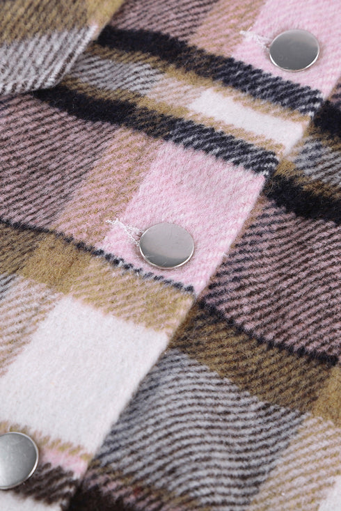 Relaxed Fit Brushed Plaid Button Down Shirt