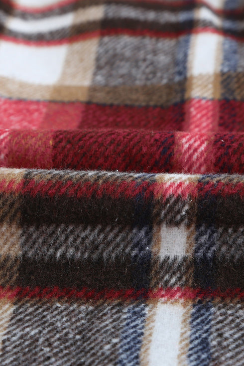 Relaxed Fit Brushed Plaid Button Down Shirt