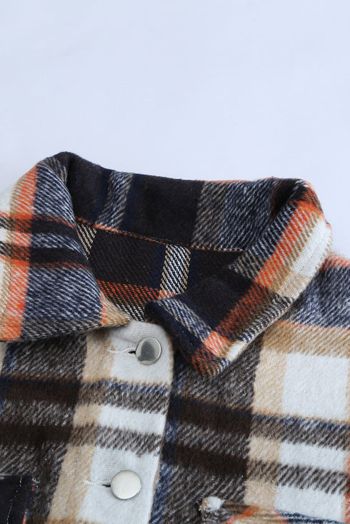 Relaxed Fit Brushed Plaid Button Down Shirt