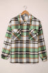 Relaxed Fit Brushed Plaid Button Down Shirt