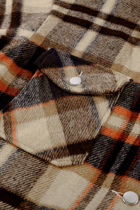 Relaxed Fit Brushed Plaid Button Down Shirt