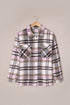Relaxed Fit Brushed Plaid Button Down Shirt
