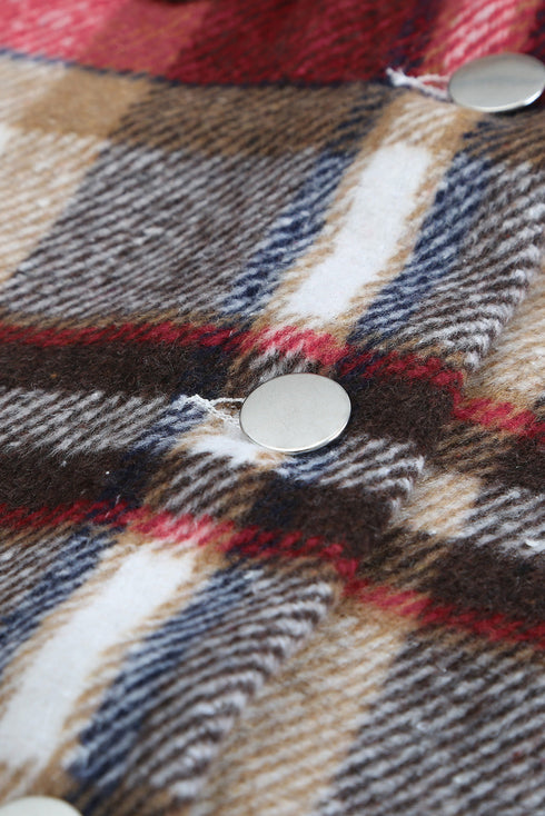 Relaxed Fit Brushed Plaid Button Down Shirt