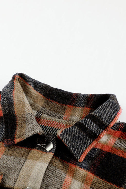 Relaxed Fit Brushed Plaid Button Down Shirt