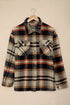 Relaxed Fit Brushed Plaid Button Down Shirt