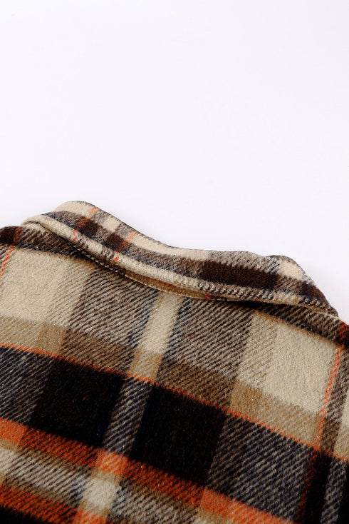 Relaxed Fit Brushed Plaid Button Down Shirt