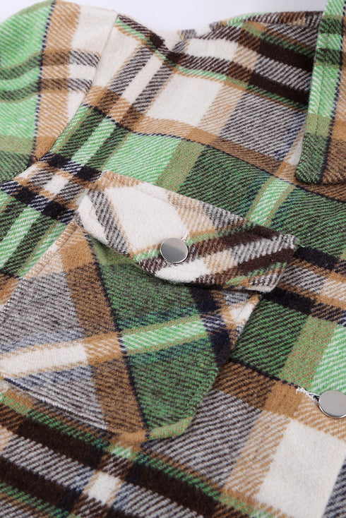 Relaxed Fit Brushed Plaid Button Down Shirt