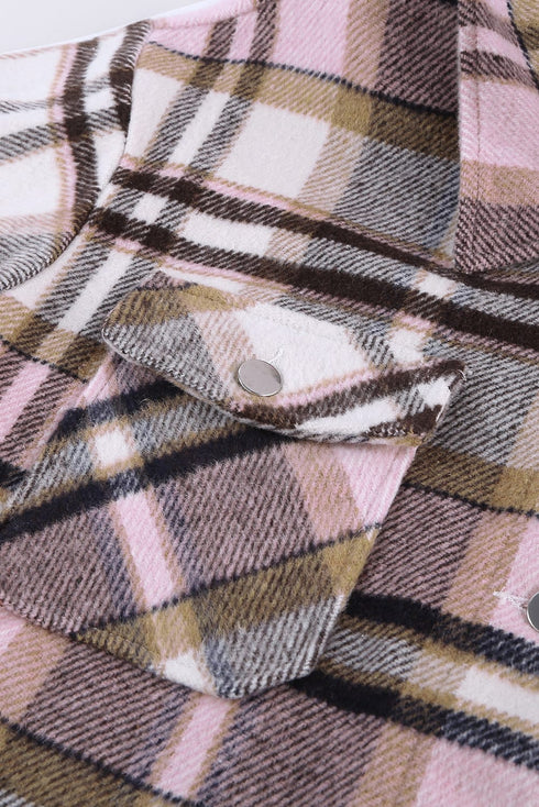 Relaxed Fit Brushed Plaid Button Down Shirt