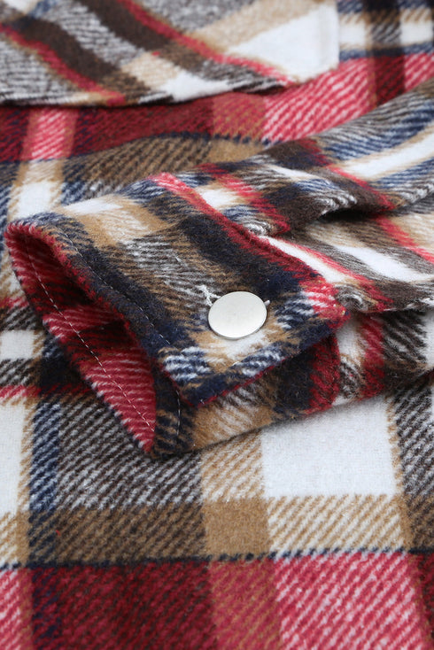 Relaxed Fit Brushed Plaid Button Down Shirt