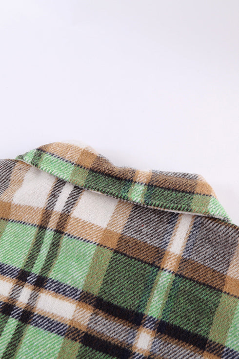 Relaxed Fit Brushed Plaid Button Down Shirt