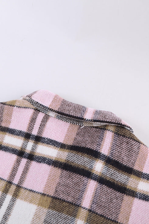 Relaxed Fit Brushed Plaid Button Down Shirt