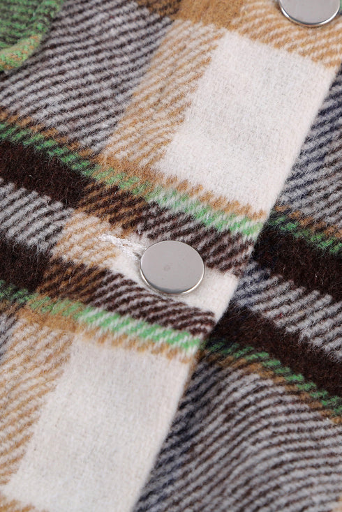 Relaxed Fit Brushed Plaid Button Down Shirt