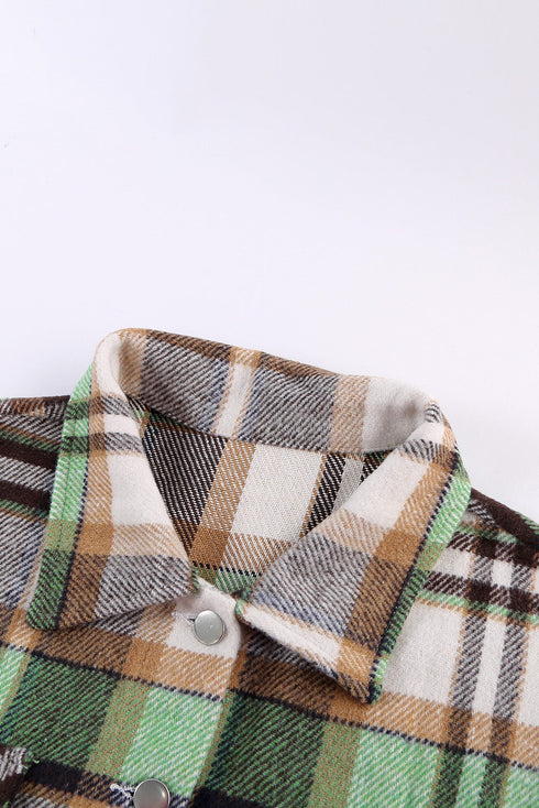 Relaxed Fit Brushed Plaid Button Down Shirt