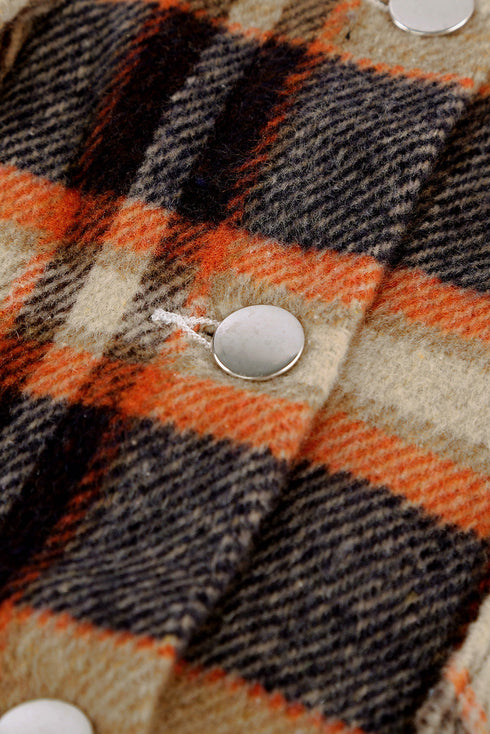 Relaxed Fit Brushed Plaid Button Down Shirt