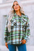 Relaxed Fit Brushed Plaid Button Down Shirt