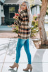 Relaxed Fit Brushed Plaid Button Down Shirt