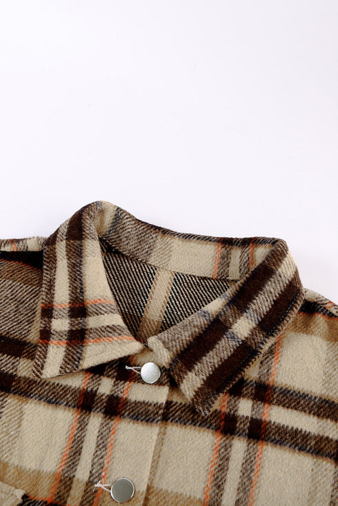 Relaxed Fit Brushed Plaid Button Down Shirt