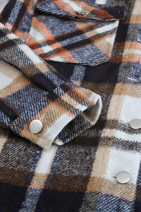 Relaxed Fit Brushed Plaid Button Down Shirt