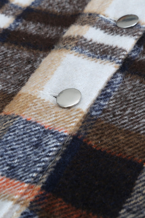 Relaxed Fit Brushed Plaid Button Down Shirt