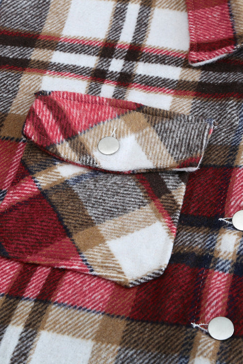 Relaxed Fit Brushed Plaid Button Down Shirt