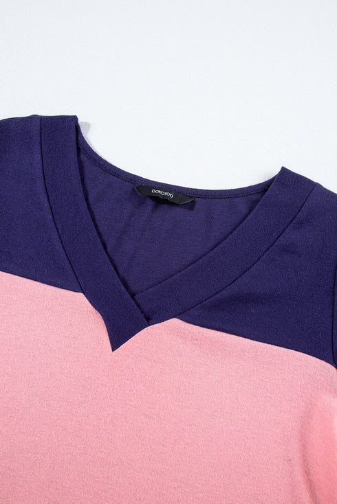 Relaxed Fit Button Accent Textured Sleeve Knit Top