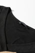 Relaxed Fit Button Accent Textured Sleeve Knit Top