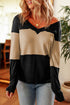 Relaxed Fit Button Accent Textured Sleeve Knit Top