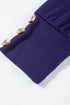 Relaxed Fit Button Accent Textured Sleeve Knit Top