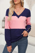 Relaxed Fit Button Accent Textured Sleeve Knit Top