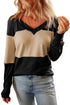 Relaxed Fit Button Accent Textured Sleeve Knit Top