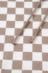 Relaxed Fit Checkerboard Print Lantern Sleeve Hoodie