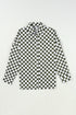 Relaxed Fit Checkered Pattern Woven Button Down Shirt