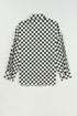 Relaxed Fit Checkered Pattern Woven Button Down Shirt