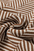 Relaxed Fit Chevron Pattern Crew Neck Sweater
