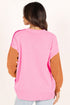 Relaxed Fit Color Block Crew Neck Sweater
