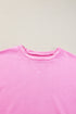 Relaxed Fit Colorblock French Terry Crew Neck Top