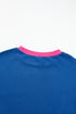Relaxed Fit Contrast Ribbed Trim Pullover Sweatshirt