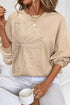 Relaxed Fit Corded Floral Detail Crew Neck Pullover