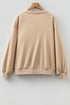 Relaxed Fit Corded Floral Detail Crew Neck Pullover