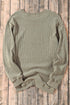 Relaxed Fit Corded Knit Crew Neck Pullover Sweatshirt