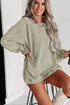 Relaxed Fit Corded Knit Crew Neck Pullover Sweatshirt