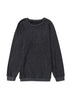 Relaxed Fit Corded Knit Crew Neck Pullover Sweatshirt