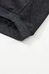 Relaxed Fit Corded Knit Crew Neck Pullover Sweatshirt