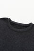 Relaxed Fit Corded Knit Crew Neck Pullover Sweatshirt
