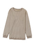 Relaxed Fit Corded Knit Crew Neck Pullover Sweatshirt